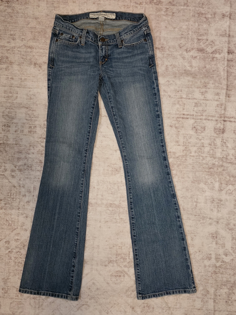 Vintage Abercrombie & Fitch Y2K Jeans Size 0 Low Rise Flare Bootcut - Excellent